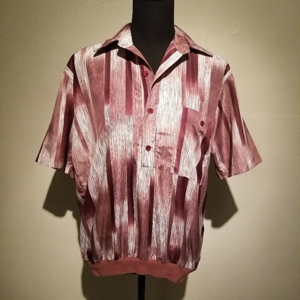 VINTAGE ALAN STUART ABSTRACT SHIRT SMALL. B4